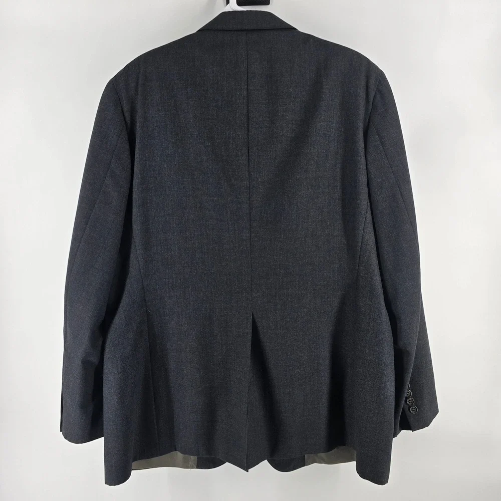 Polo University Club Ralph Lauren Blazer Mens 46 Charcoal Gray Virgin Wool USA